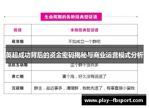 英超成功背后的资金密码揭秘与商业运营模式分析